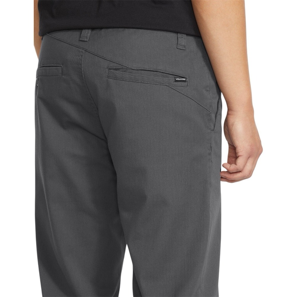 Volcom Frickin Modern Fit Chino Pants Mens 32 Charcoal Heather Grey Skate Slacks - Picture 4 of 4